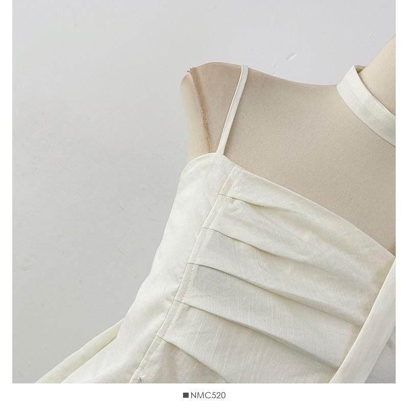 Asymmetrical Camisole and High-Waist Wide-Leg Pants Set