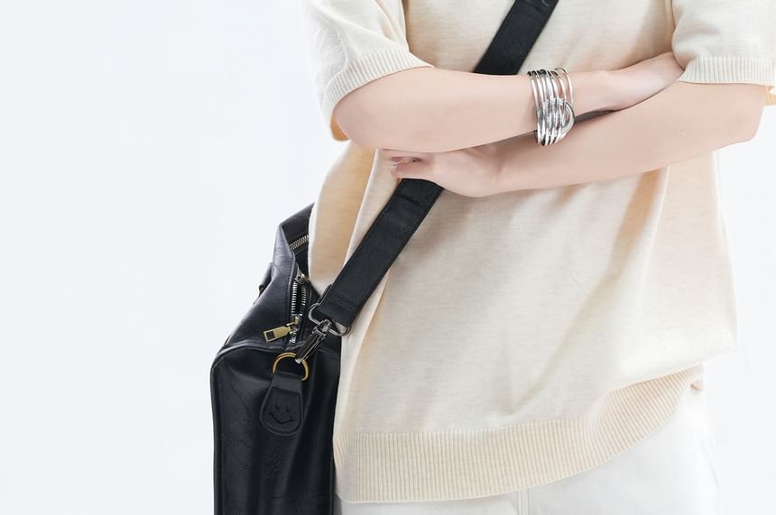 Two-Tone Polo with Elbow Sleeves