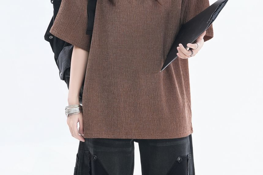 Henley Short Sleeve Solid T-Shirt