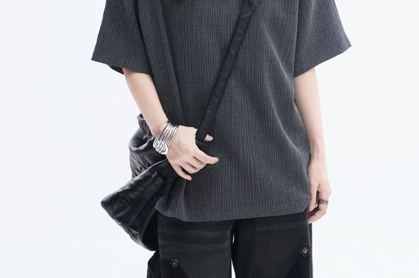 Henley Short Sleeve Solid T-Shirt