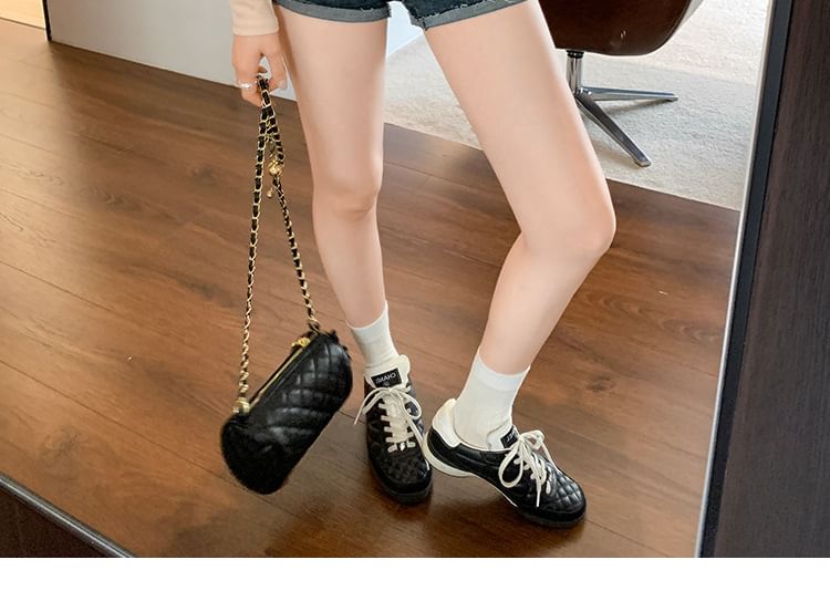 Slim-Fit Sheer Long-Sleeve V-Neck Tee in Solid Tone