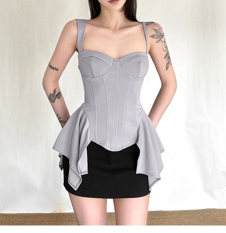 Sweetheart Neck Bustier with Spaghetti Straps