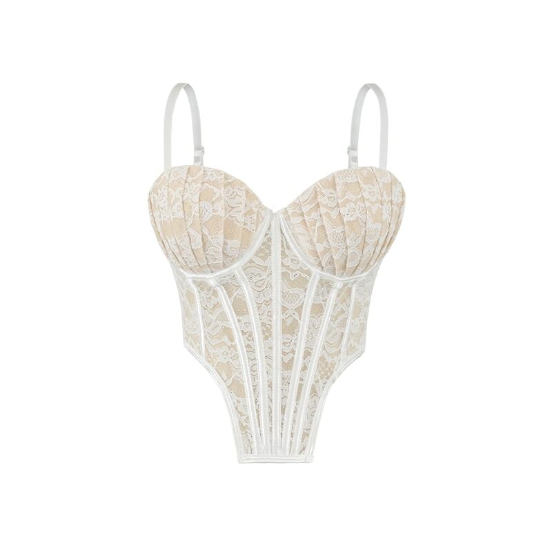 Spaghetti Strap Lace Bodysuit Top