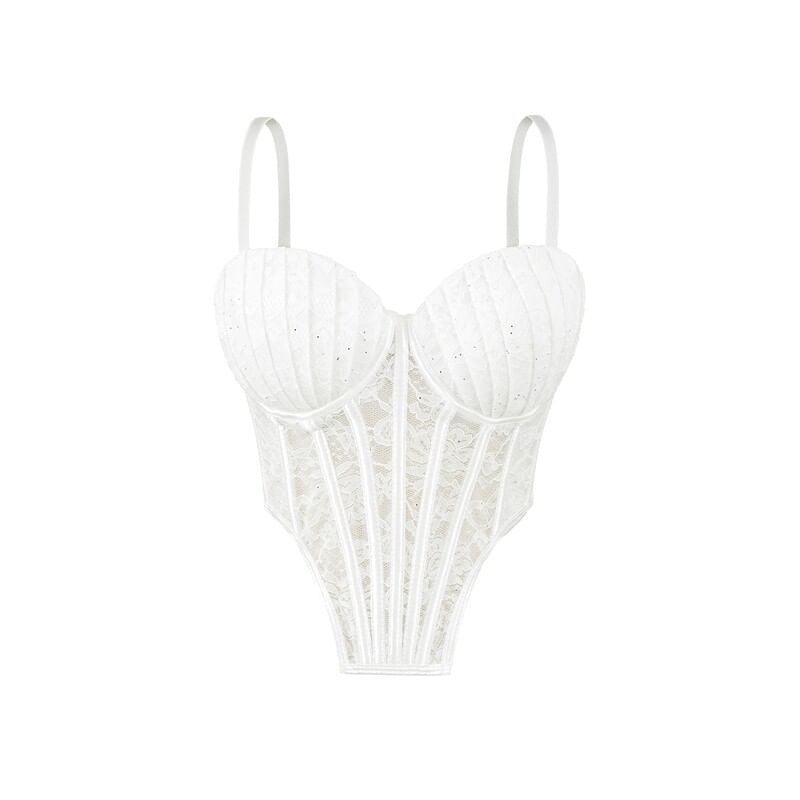 Spaghetti Strap Lace Bodysuit Top