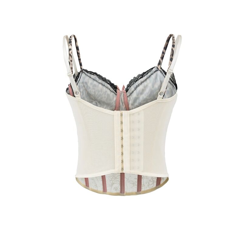 Fishbone Lace Trim Camisole Top