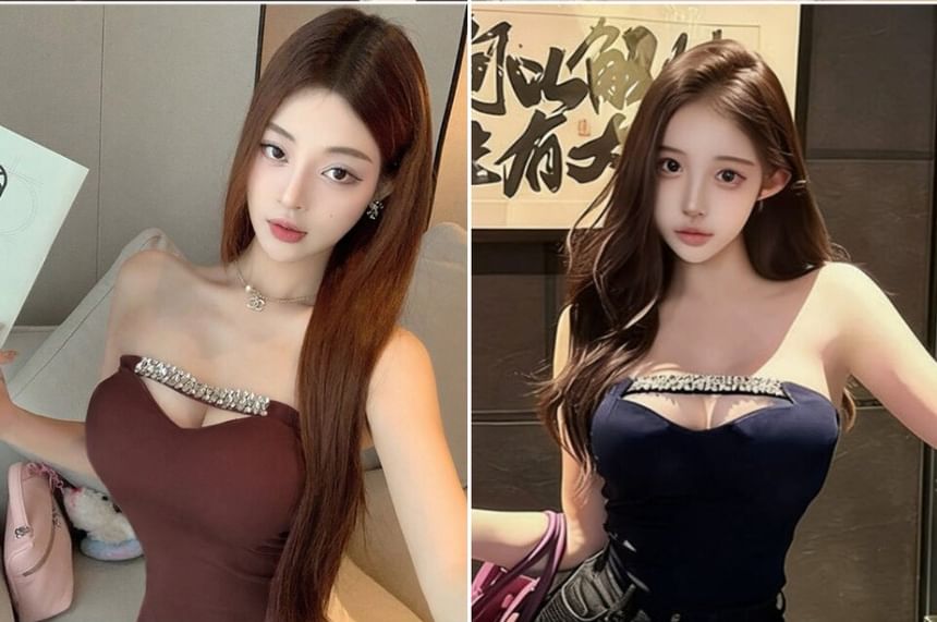 Strapless Sparkling Crystal Top