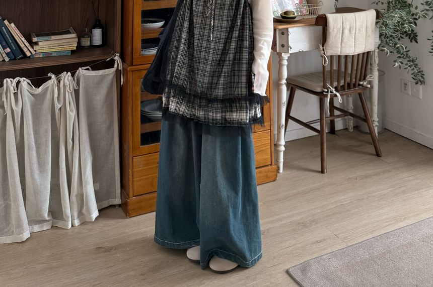 Tartan Pattern Camisole Blouse
