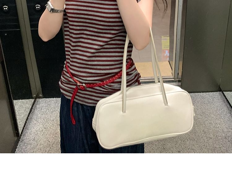 Off-Shoulder Striped Sleeveless Top