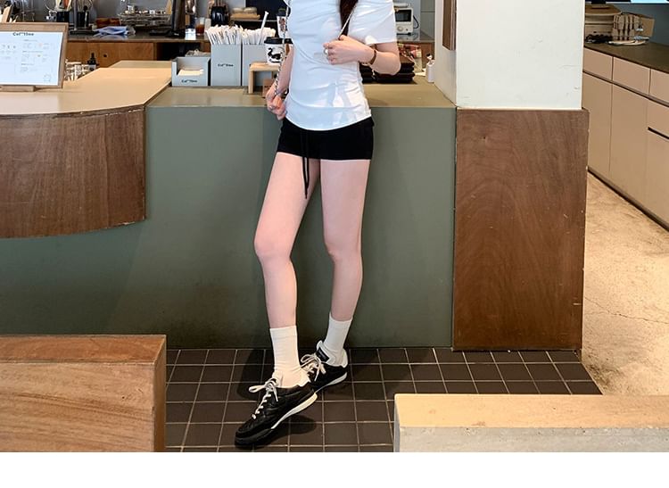 Asymmetric Basic Short Sleeve Top