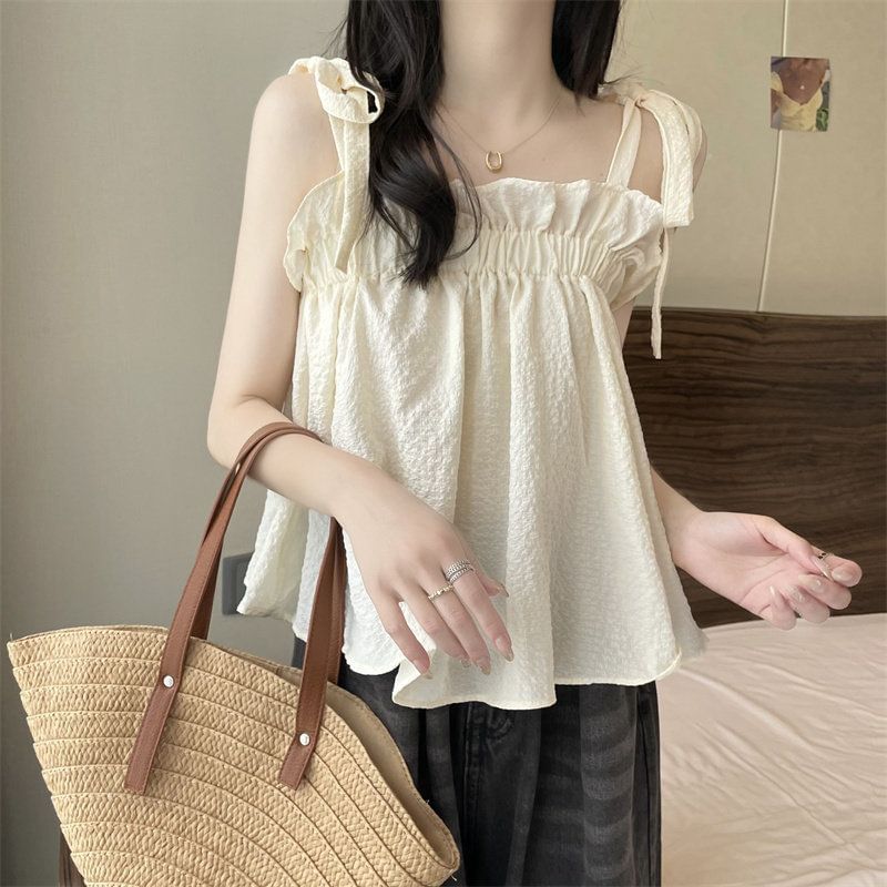 Spaghetti Strap Ruffled Camisole