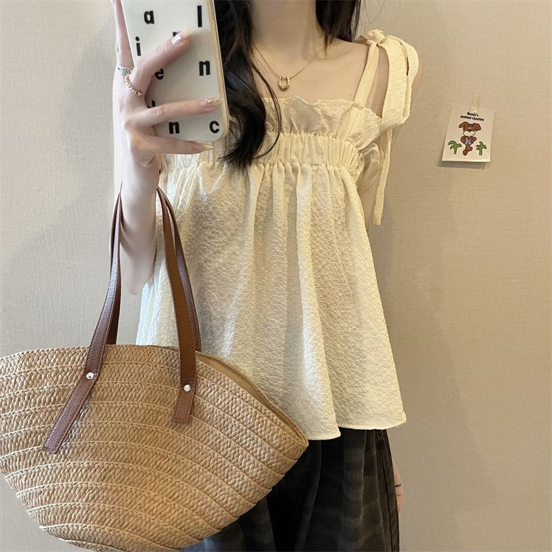 Spaghetti Strap Ruffled Camisole