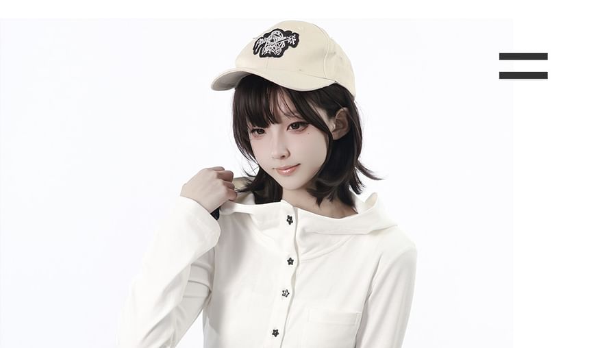 Hooded Henley Long Sleeve Tee