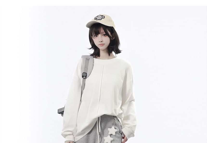 Elbow Sleeve Crew Neck Panel Tee / Long Sleeve Crew Neck Tee