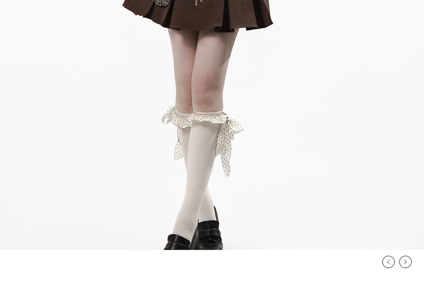 Plaid Button-Up Shirt / Scoop Neck Vest / High Waist Skirt / Midi A-Line Skirt