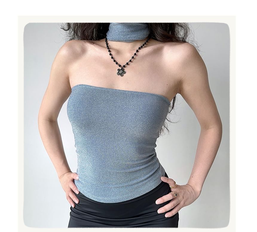 Set: Glitter Tube Top + Scarf