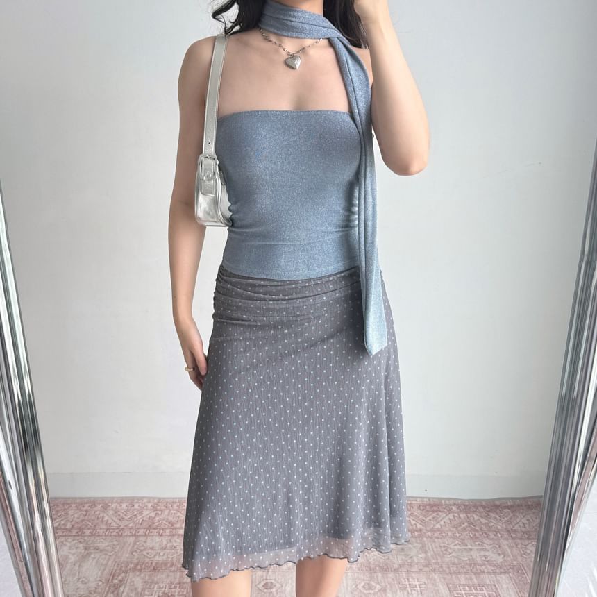 Set: Glitter Tube Top + Scarf