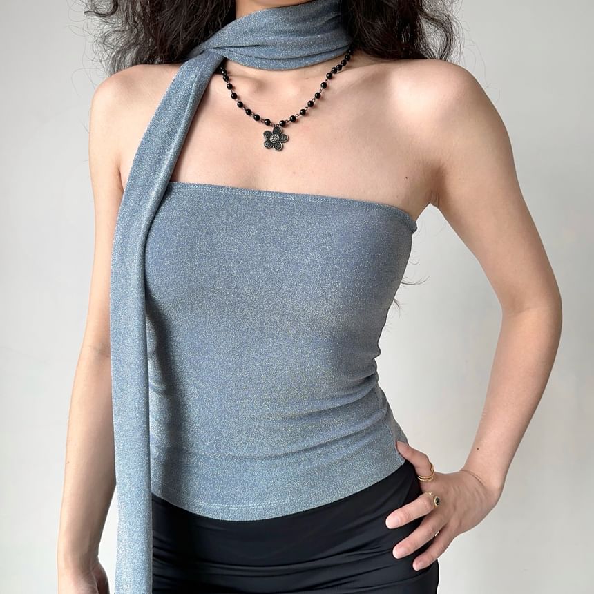 Set: Glitter Tube Top + Scarf