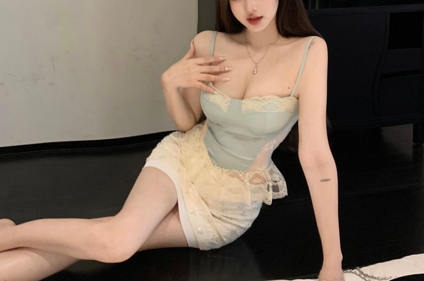 Panel Lace Camisole Top