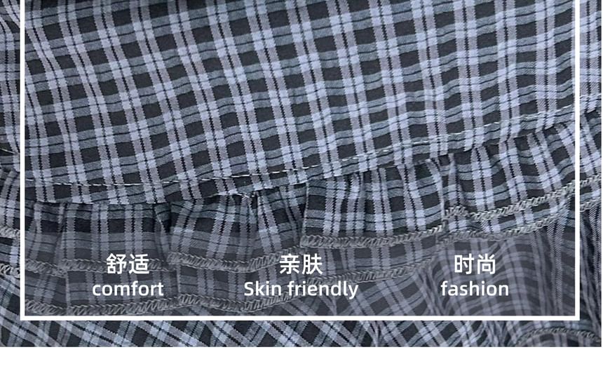 Mid Waist Plaid Mini A-Line Skirt