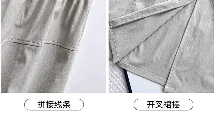 High Waist Plain Maxi Skirt