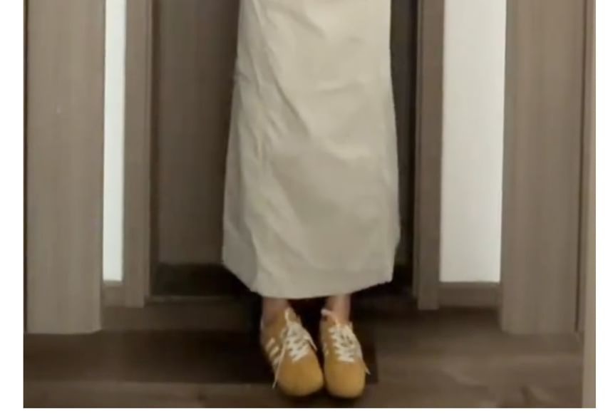 High Waist Plain Maxi Skirt