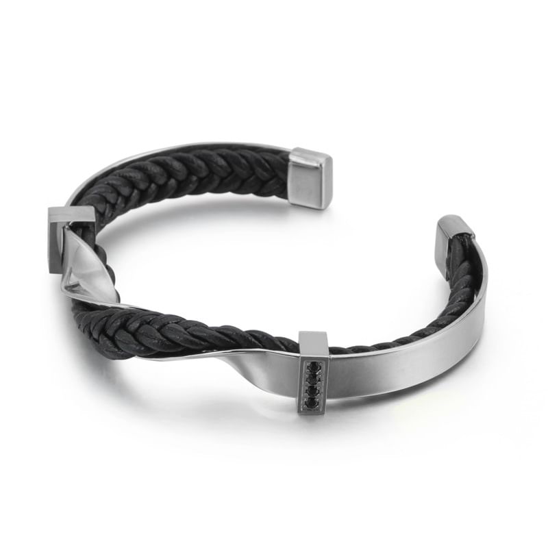 Braided Twisted Open Bangle
