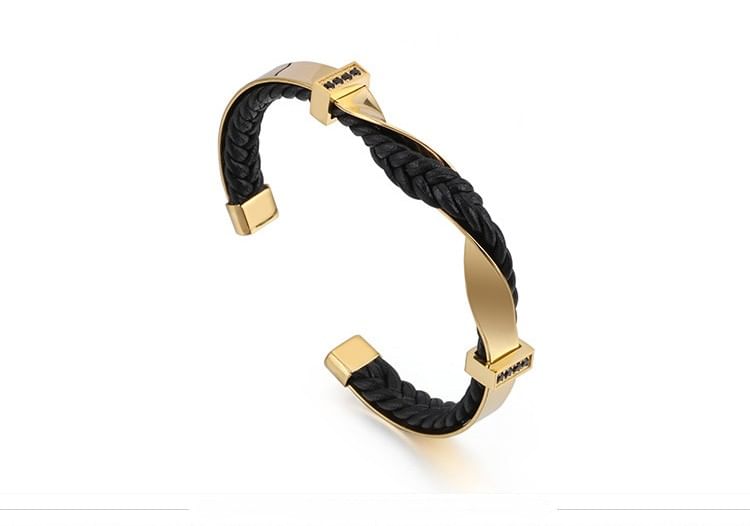 Braided Twisted Open Bangle