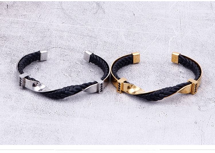 Braided Twisted Open Bangle