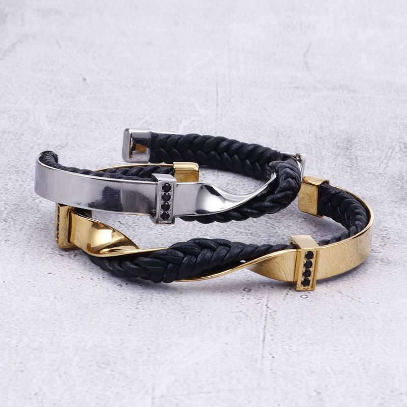 Braided Twisted Open Bangle