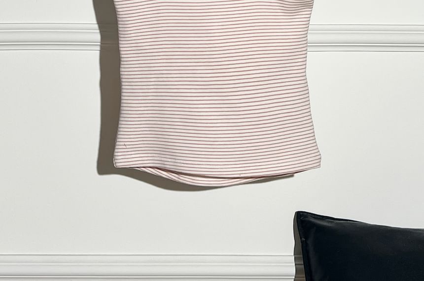 Striped Strappy Crop Top