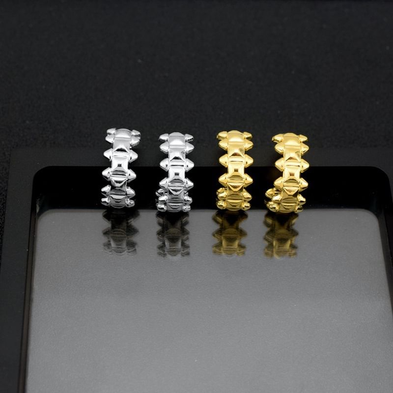 Gear Alloy Open Hoop Earring