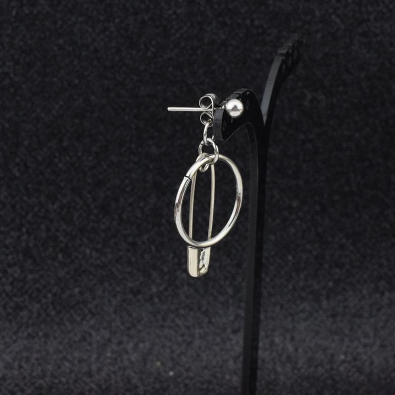 Safety Pin Hoop Alloy Drop Earring / Ear Cuff (Various Designs)
