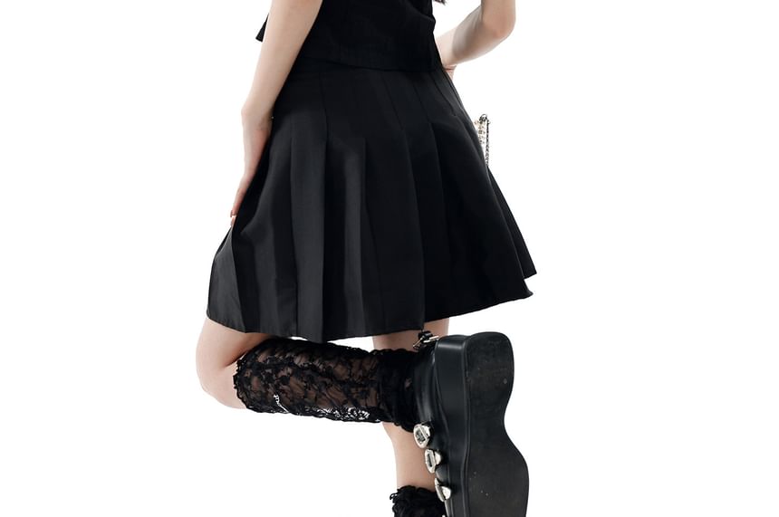 Collared Short Sleeve Button Blouse