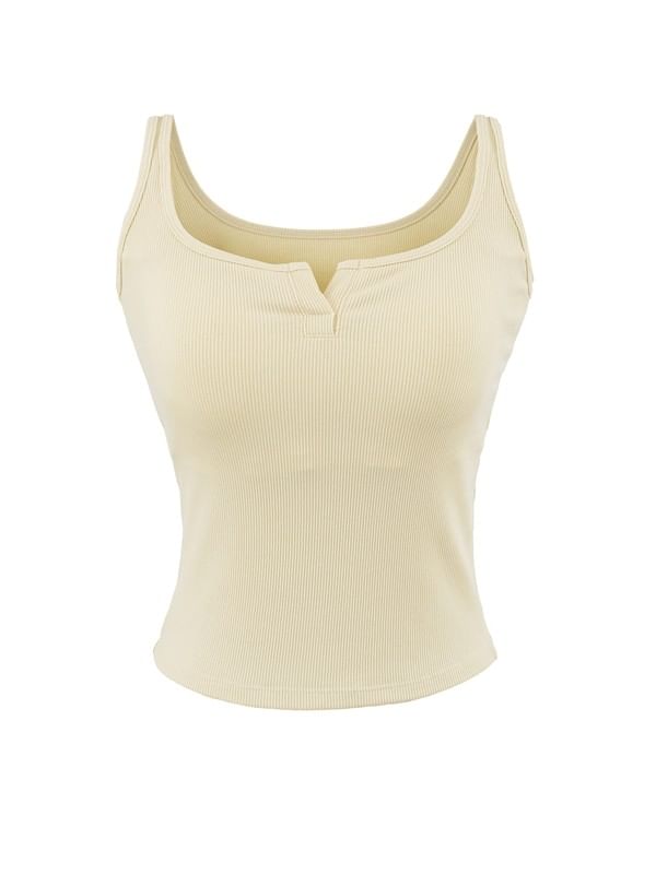 Scoop Neck Contrast Trim Camisole Top
