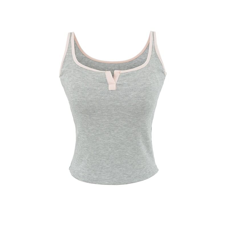 Scoop Neck Contrast Trim Camisole Top