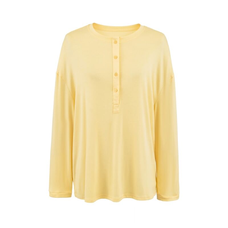 Extended Sleeve Halter Neck Solid T-Shirt