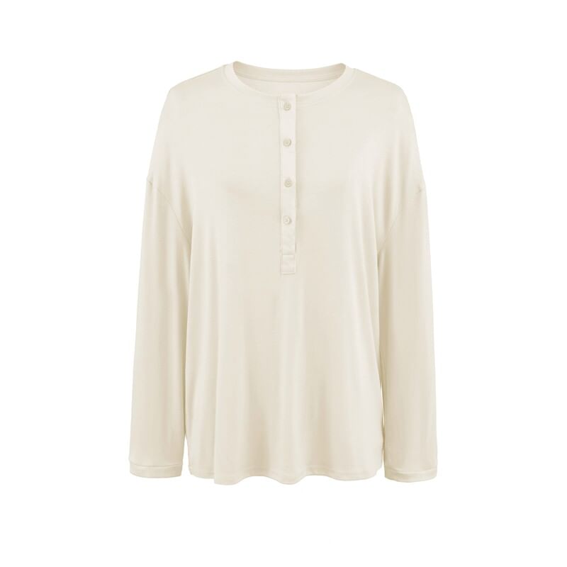 Extended Sleeve Halter Neck Solid T-Shirt