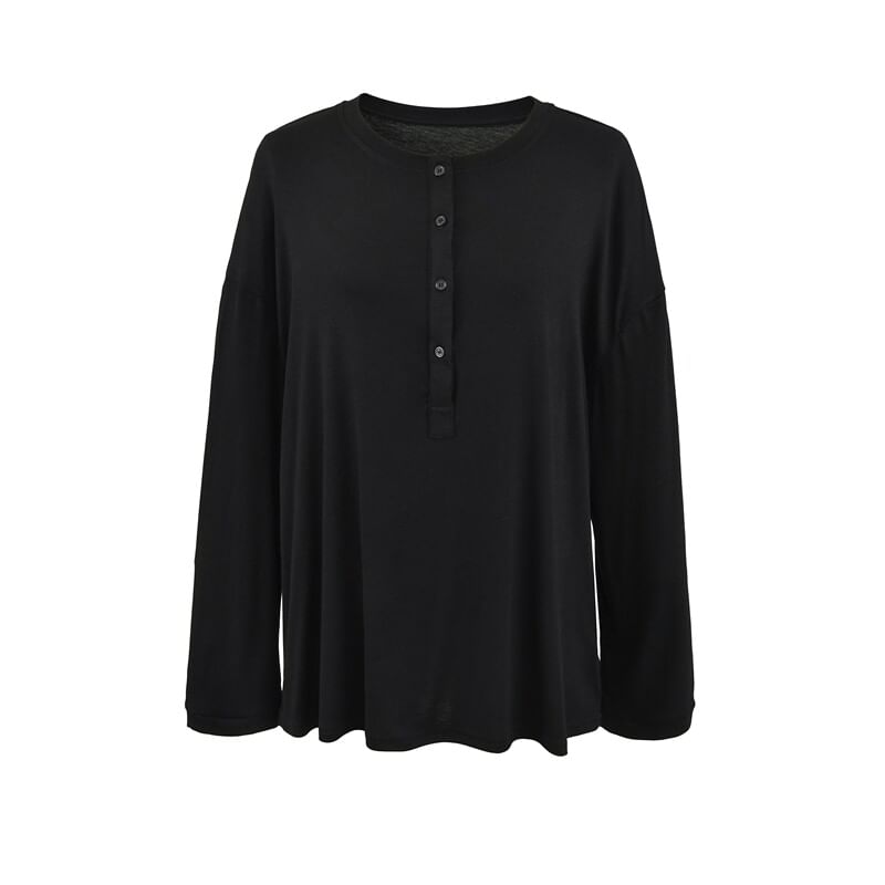 Extended Sleeve Halter Neck Solid T-Shirt