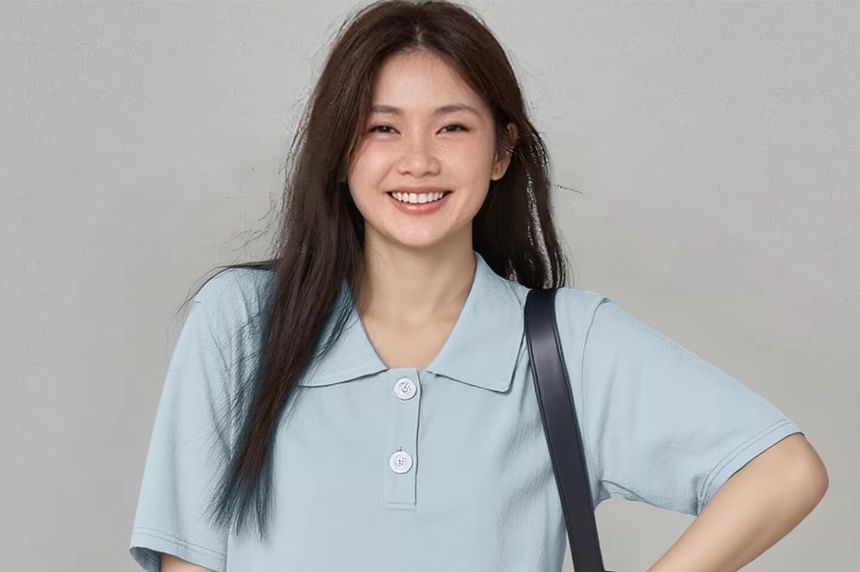 Short Sleeve Polo Shirt Plain