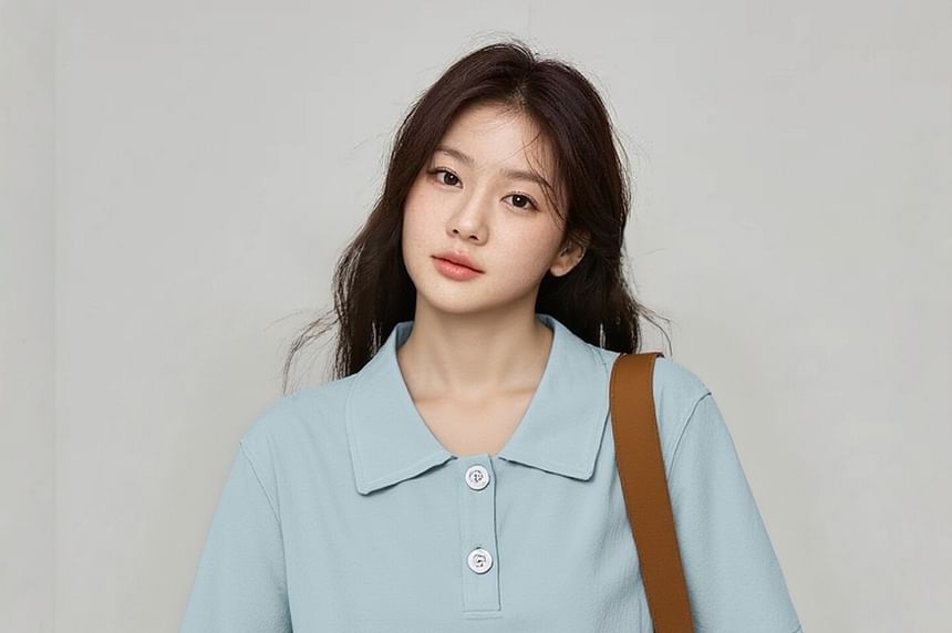 Short Sleeve Polo Shirt Plain