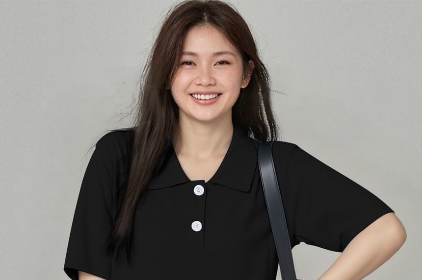 Short Sleeve Polo Shirt Plain