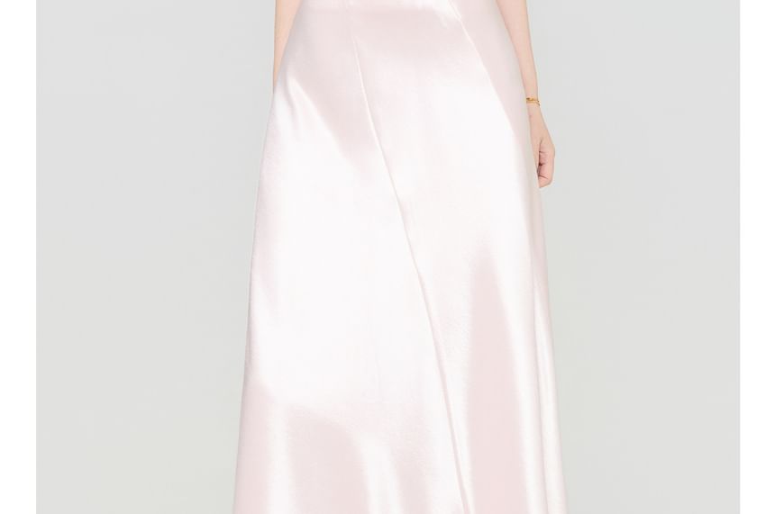 High Waist Plain Maxi Mermaid Skirt