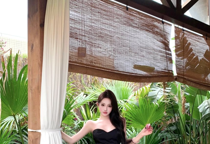 Sweetheart Neckline Crop Tube & Mermaid Skirt Set