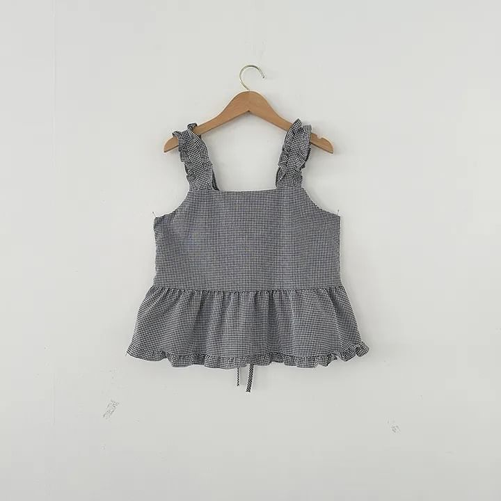 Sleeveless Square Neck Tie Front Ruffle Camisole Top