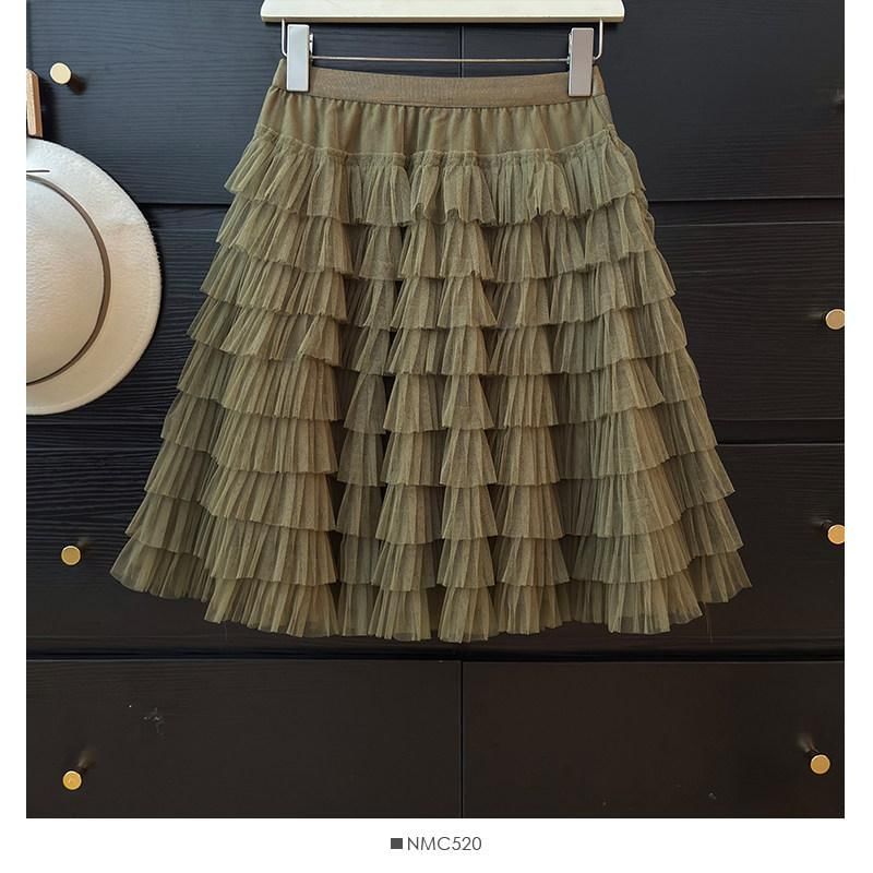 Mid Waist Sheer Mini Tiered Skirt