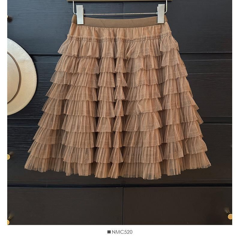 Mid Waist Sheer Mini Tiered Skirt