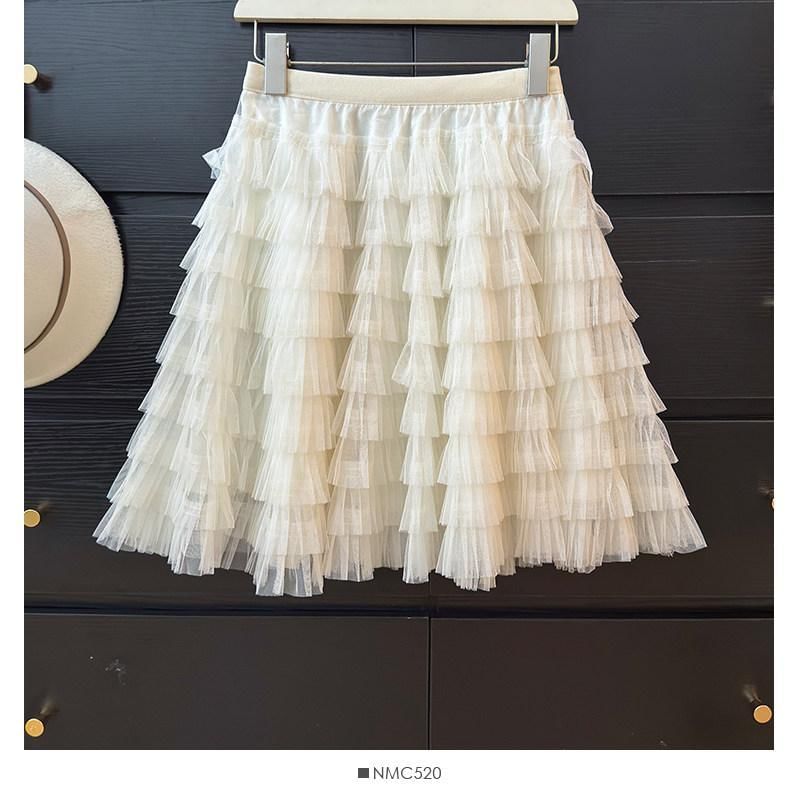 Mid Waist Sheer Mini Tiered Skirt