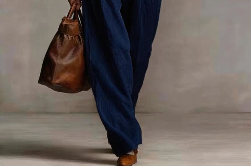 Collared Shirt and Wide Leg Pants Set for Women
