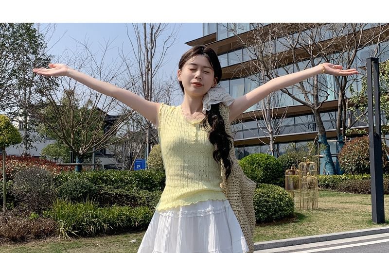 Mid Waist Plain Mini A-Line Skirt