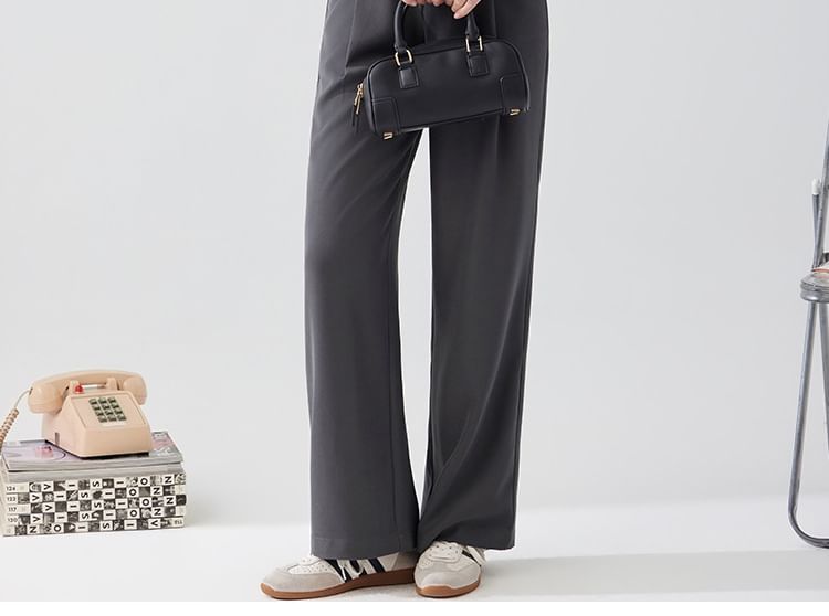 Long Sleeve Shirt and Straight Leg Dress Pants Set